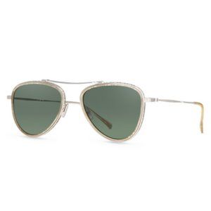 Mr Leight Ichi Summit Platinum Aviator Sunglasses